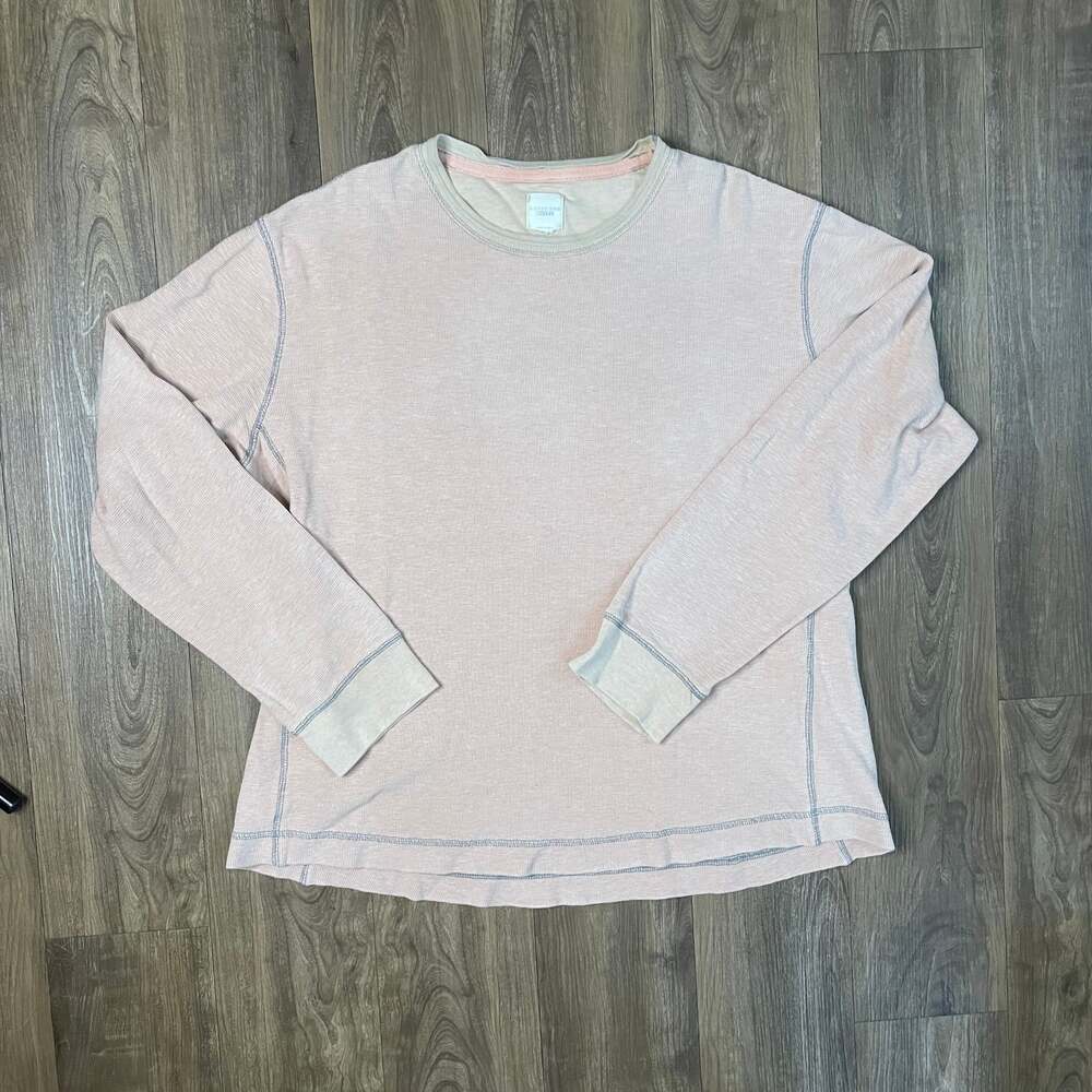 Vintage Lands' End Canvas Long Sleeve Crewneck Sweatshirt Pink